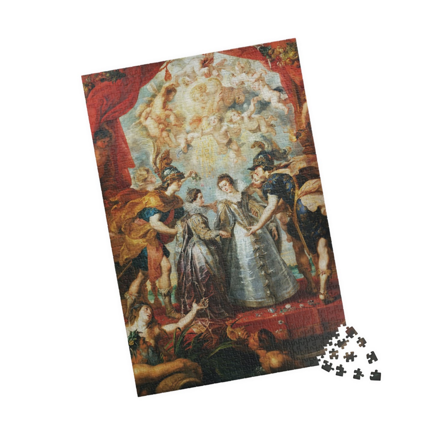 Medici Cycle- Exchange of Two Princesses from France and Spain Puzzle | Peter Paul Rubens - - 1014 pcs (Vertical) - 