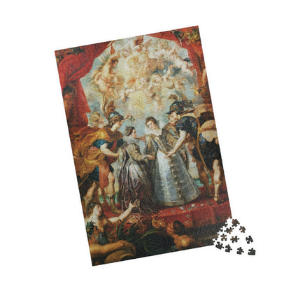 Medici Cycle- Exchange of Two Princesses from France and Spain Puzzle | Peter Paul Rubens - - 1014 pcs (Vertical) - 