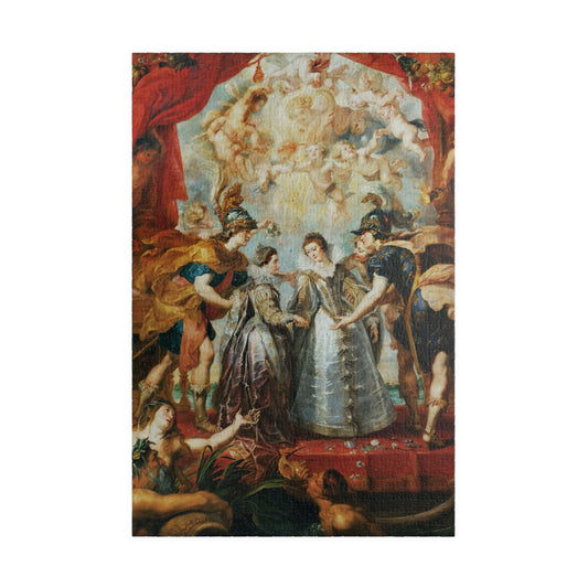 Medici Cycle- Exchange of Two Princesses from France and Spain Puzzle | Peter Paul Rubens - - 1014 pcs (Vertical) - 