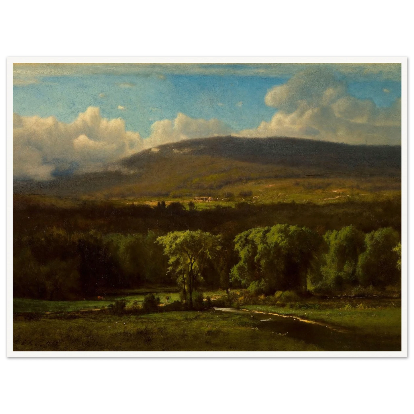 Medway, Massachusetts (1825–1894) Art Print | George Inness - Framed Poster - 30x40 cm / 12x16″ - Black frame