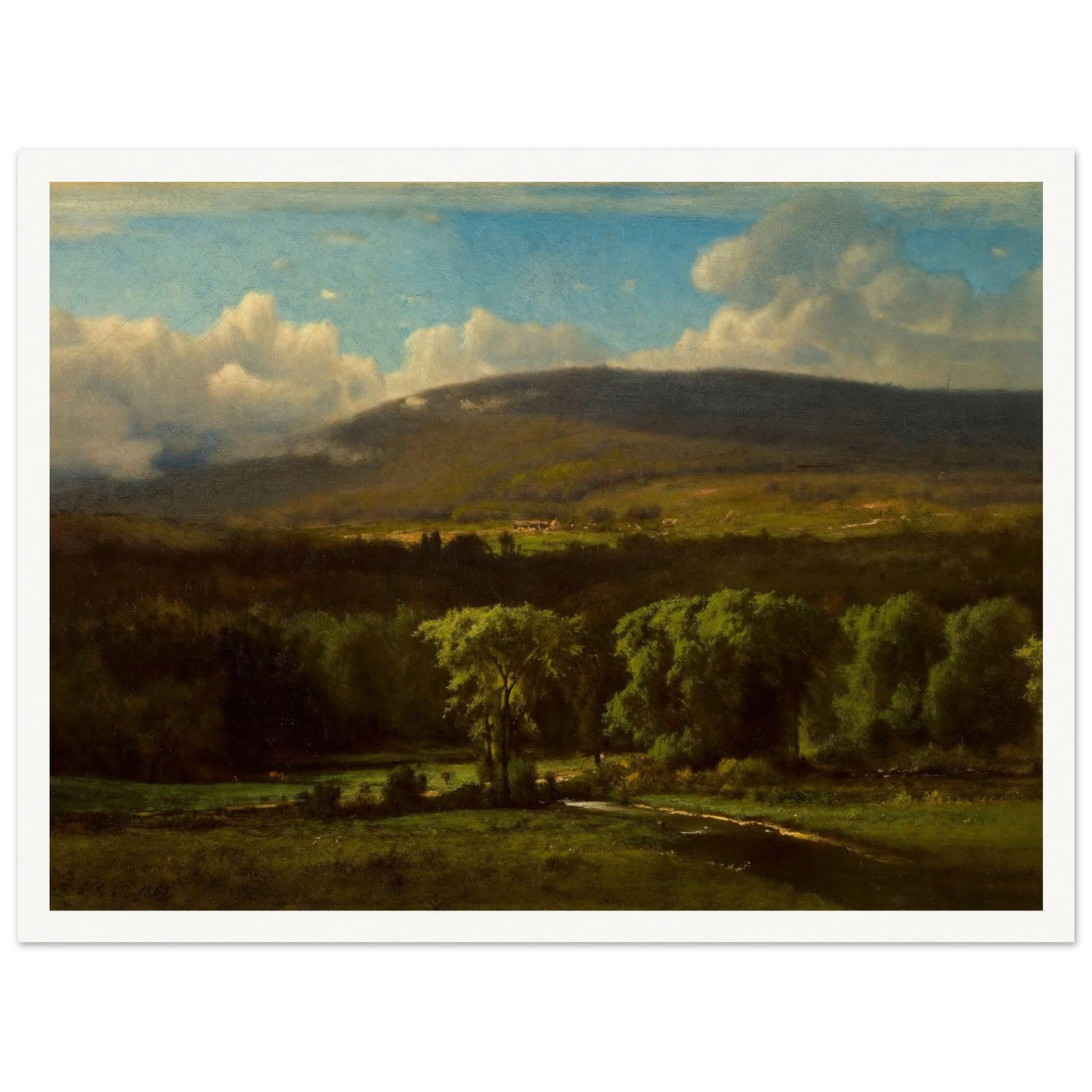 Medway, Massachusetts (1825–1894) Art Print | George Inness - Framed Poster - 30x40 cm / 12x16″ - Black frame