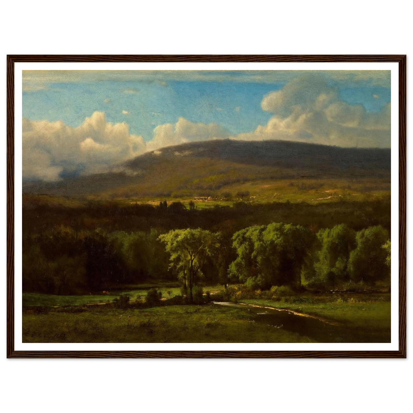 Medway, Massachusetts (1825–1894) Art Print | George Inness - Framed Poster - 30x40 cm / 12x16″ - Black frame