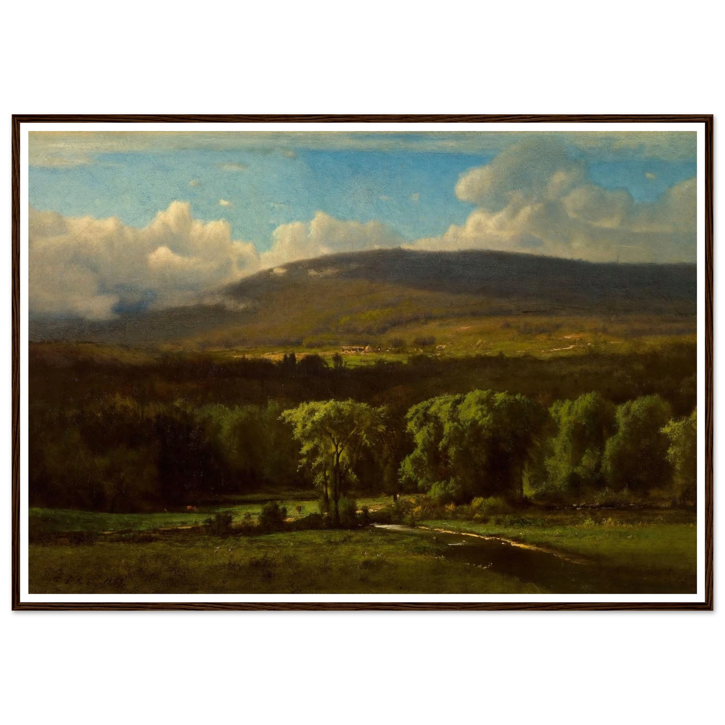 Medway, Massachusetts (1825–1894) Art Print | George Inness - Framed Poster - 30x40 cm / 12x16″ - Black frame