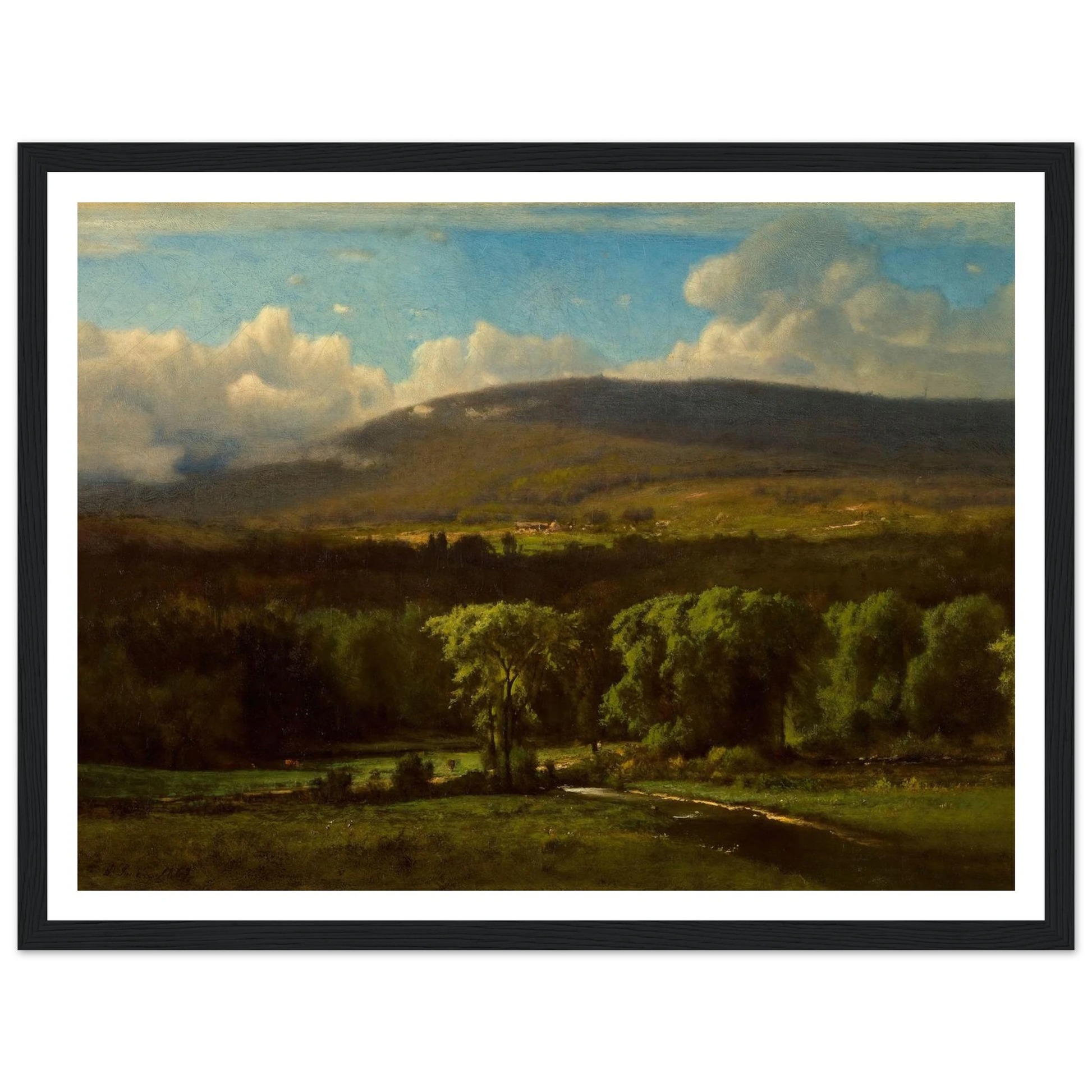 Medway, Massachusetts (1825–1894) Art Print | George Inness - Framed Poster - 30x40 cm / 12x16″ - Black frame