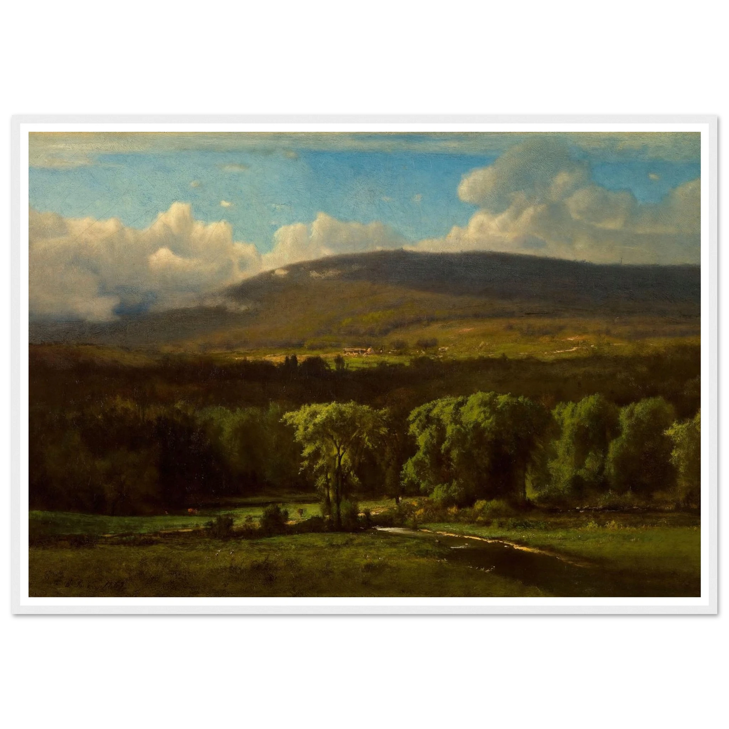 Medway, Massachusetts (1825–1894) Art Print | George Inness - Framed Poster - 30x40 cm / 12x16″ - Black frame