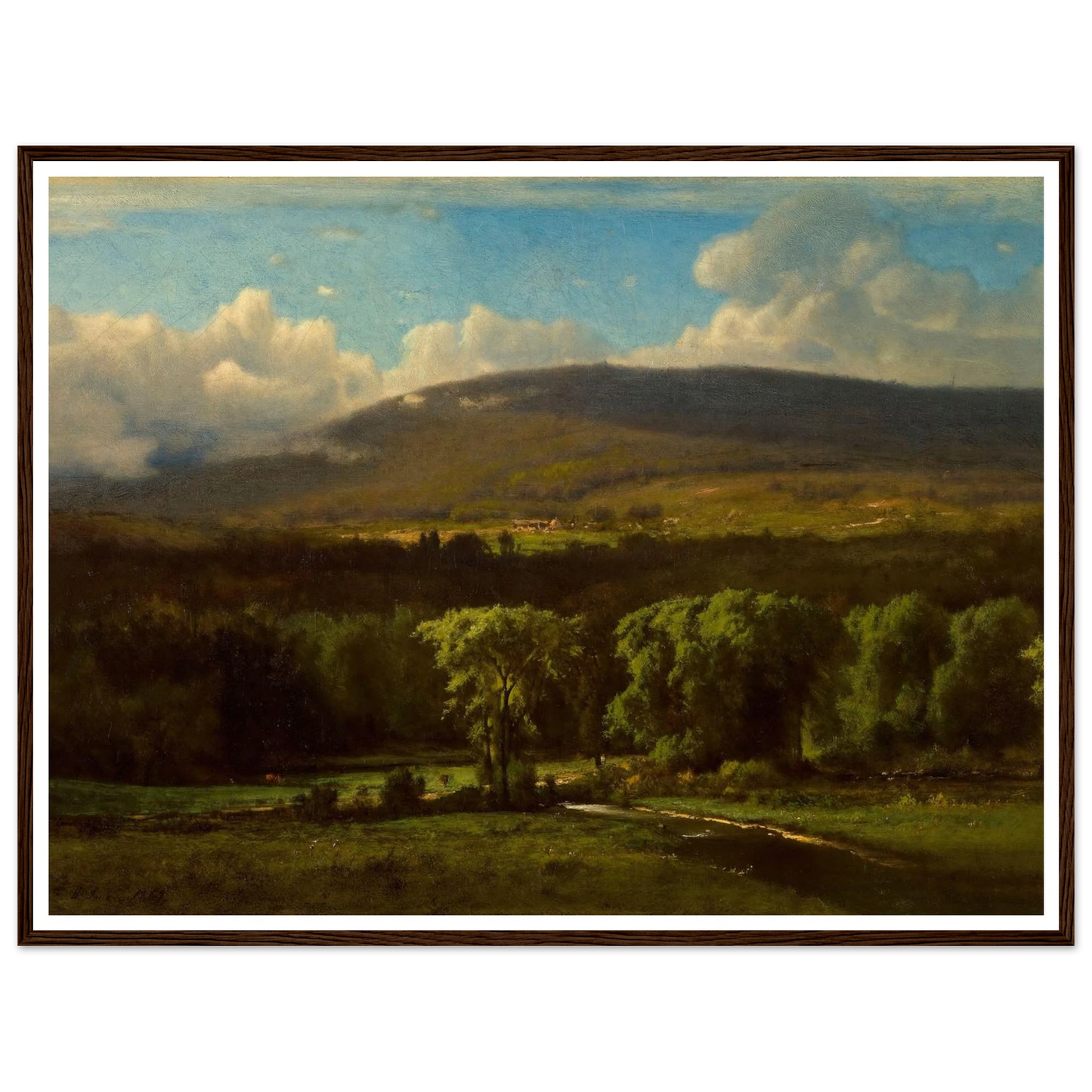 Medway, Massachusetts (1825–1894) Art Print | George Inness - Framed Poster - 30x40 cm / 12x16″ - Black frame