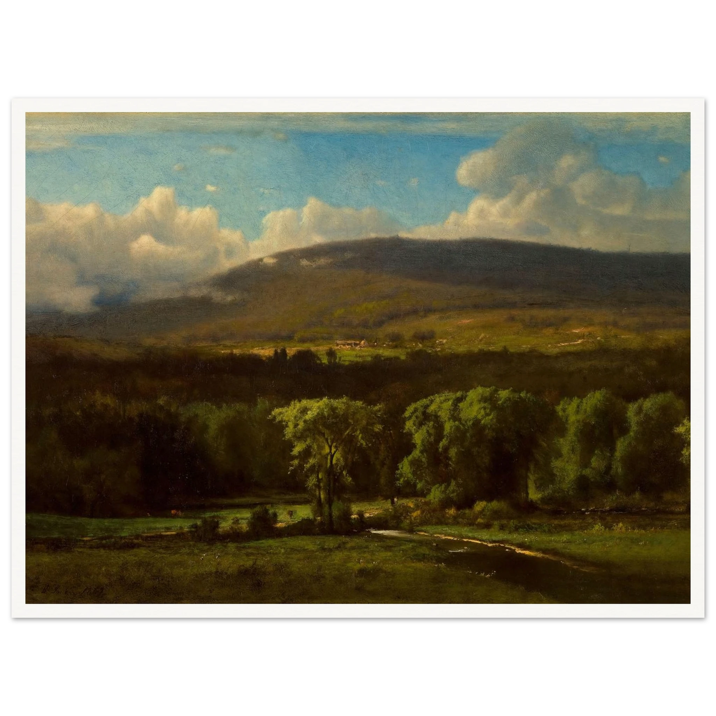 Medway, Massachusetts (1825–1894) Art Print | George Inness - Framed Poster - 30x40 cm / 12x16″ - Black frame