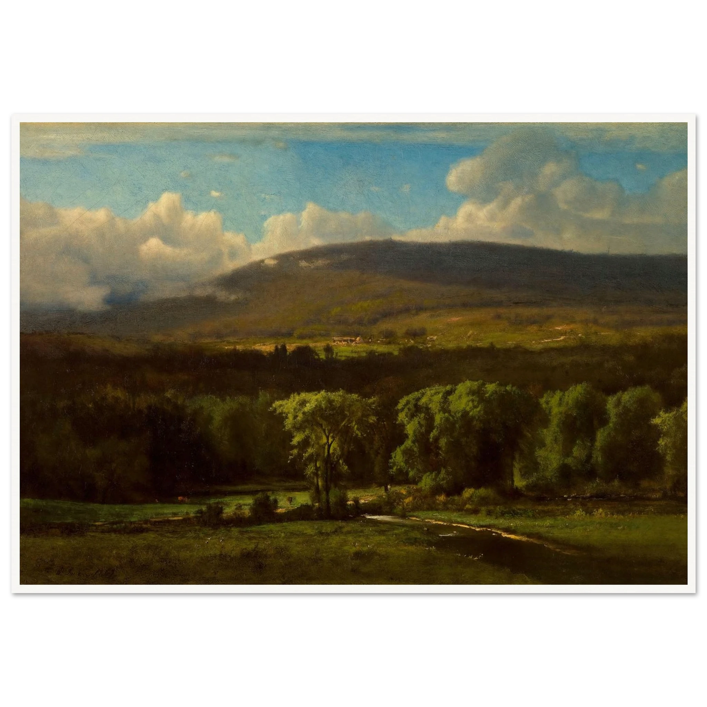 Medway, Massachusetts (1825–1894) Art Print | George Inness - Framed Poster - 30x40 cm / 12x16″ - Black frame
