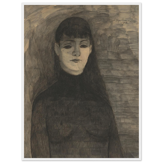 Melancholie (1928) Art Print | Leon Spilliaert - Framed Poster - 30x40 cm / 12x16″ - Black frame