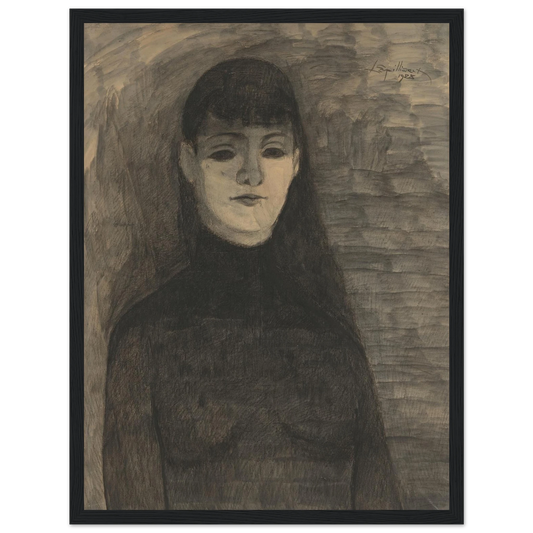 Melancholie (1928) Art Print | Leon Spilliaert - Framed Poster - 30x40 cm / 12x16″ - Black frame
