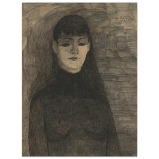 Melancholie (1928) Art Print | Leon Spilliaert - Framed Poster - 30x40 cm / 12x16″ - Black frame