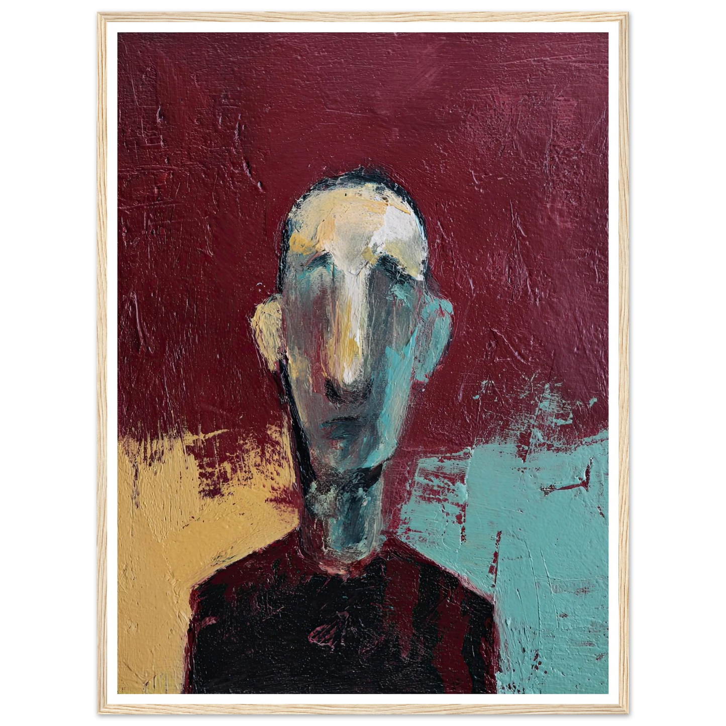 Melancholy in Crimson Hue - Framed Poster - 30x40 cm / 12x16″ - Black frame