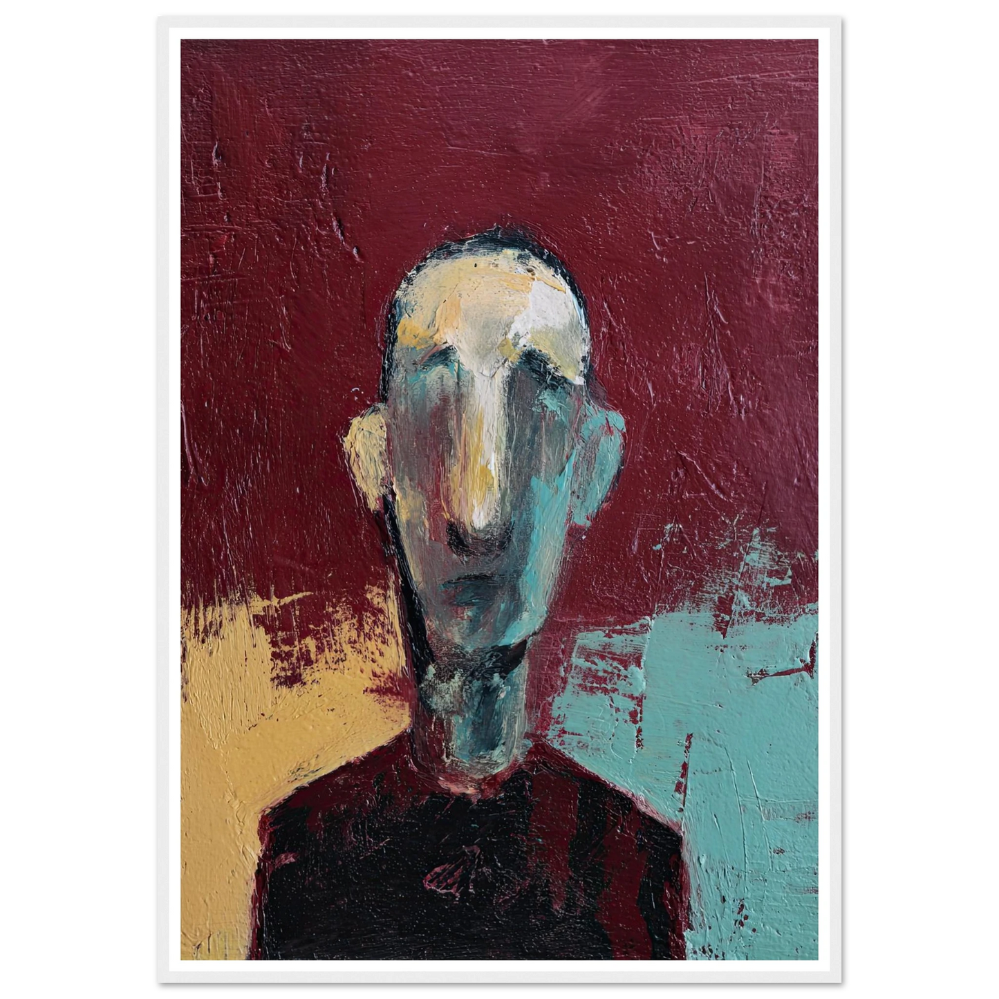 Melancholy in Crimson Hue - Framed Poster - 30x40 cm / 12x16″ - Black frame