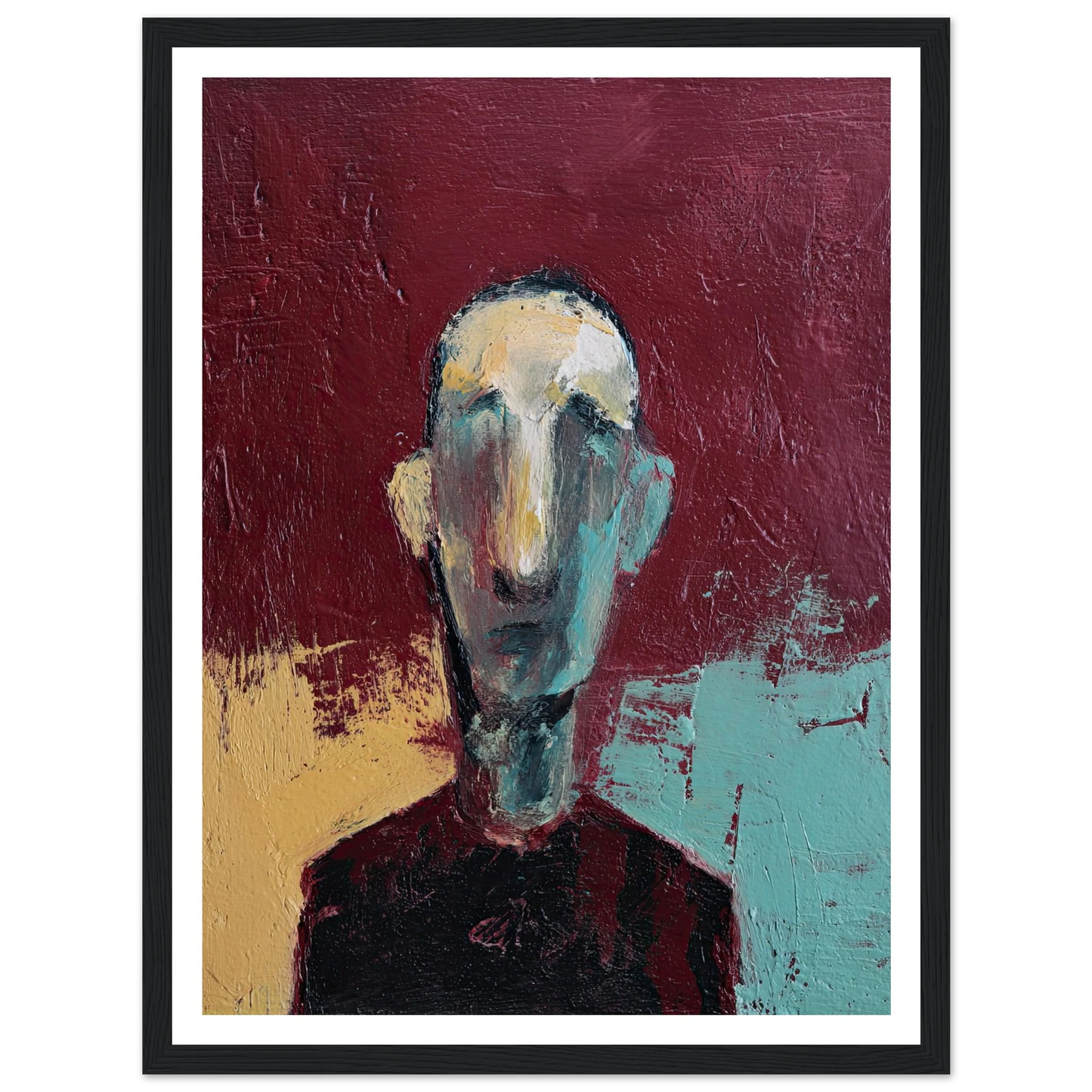 Melancholy in Crimson Hue - Framed Poster - 30x40 cm / 12x16″ - Black frame