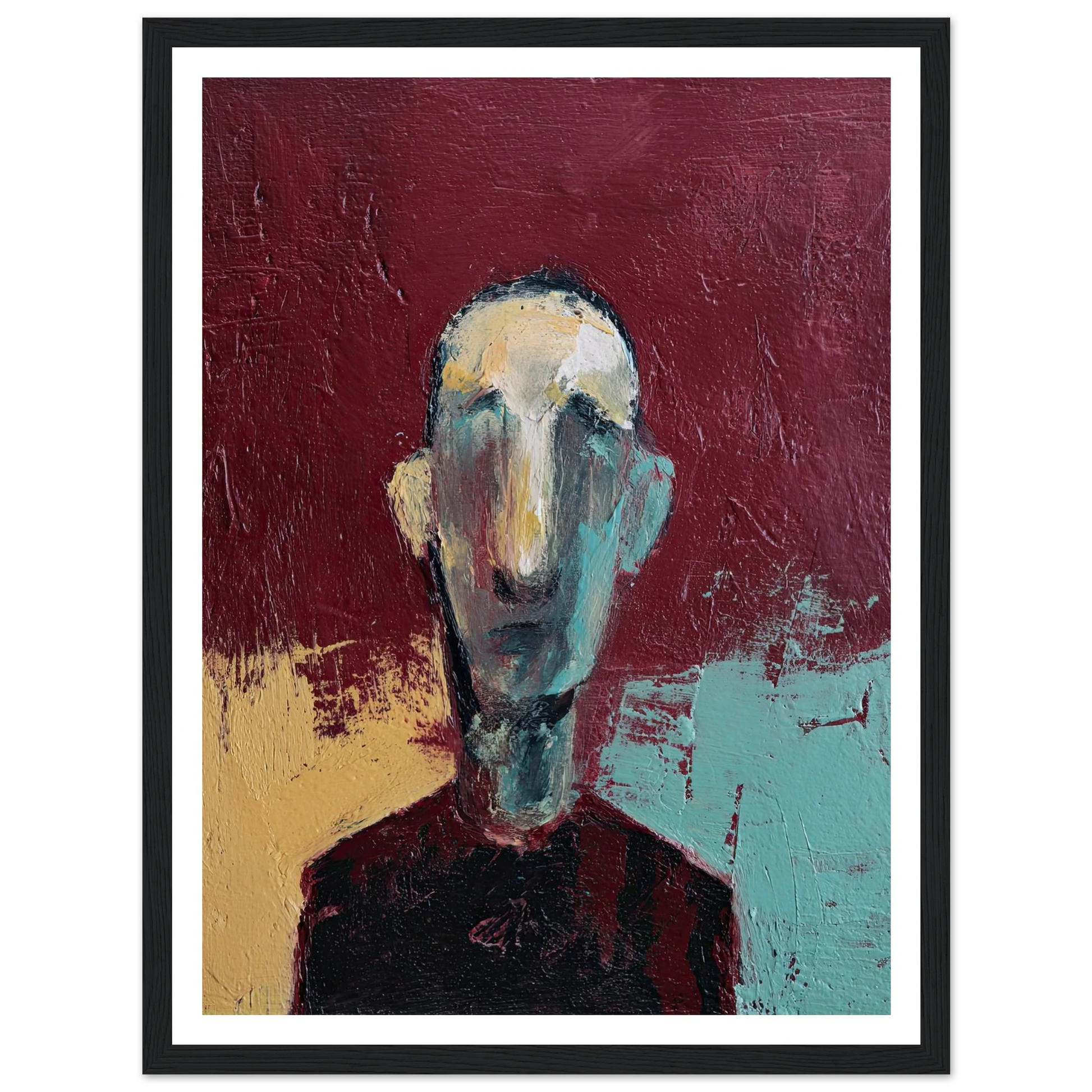 Melancholy in Crimson Hue - Framed Poster - 30x40 cm / 12x16″ - Black frame