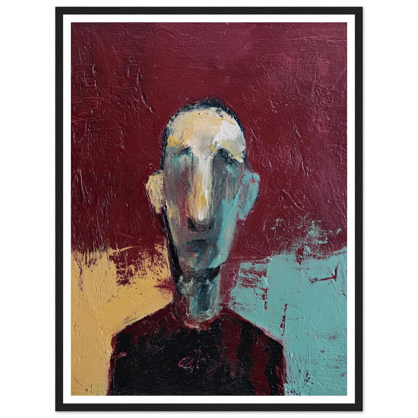 Melancholy in Crimson Hue - Framed Poster - 30x40 cm / 12x16″ - Black frame