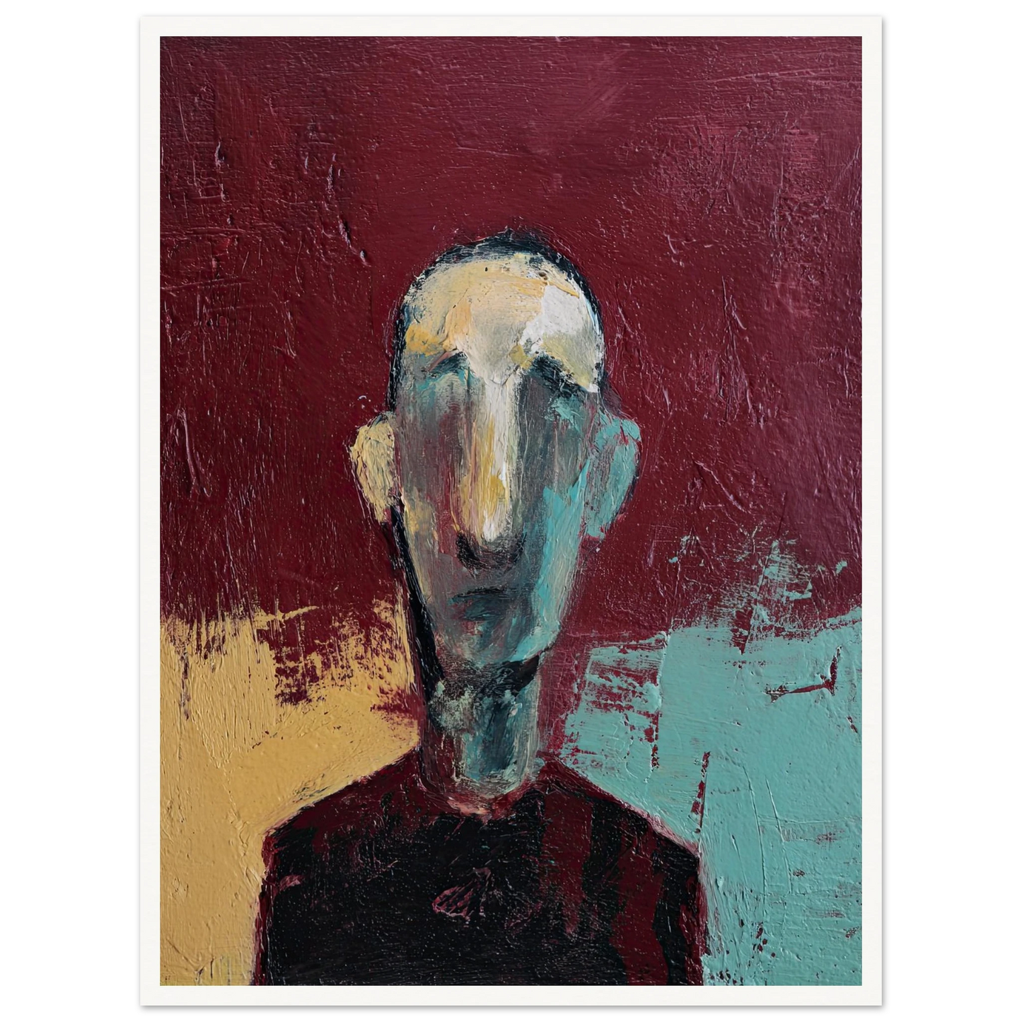 Melancholy in Crimson Hue - Framed Poster - 30x40 cm / 12x16″ - Black frame