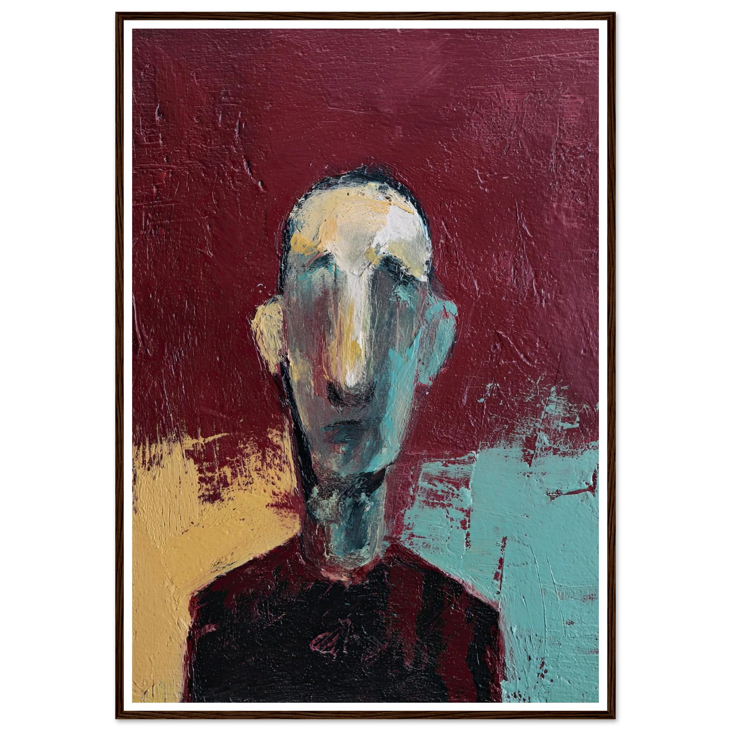 Melancholy in Crimson Hue - Framed Poster - 30x40 cm / 12x16″ - Black frame