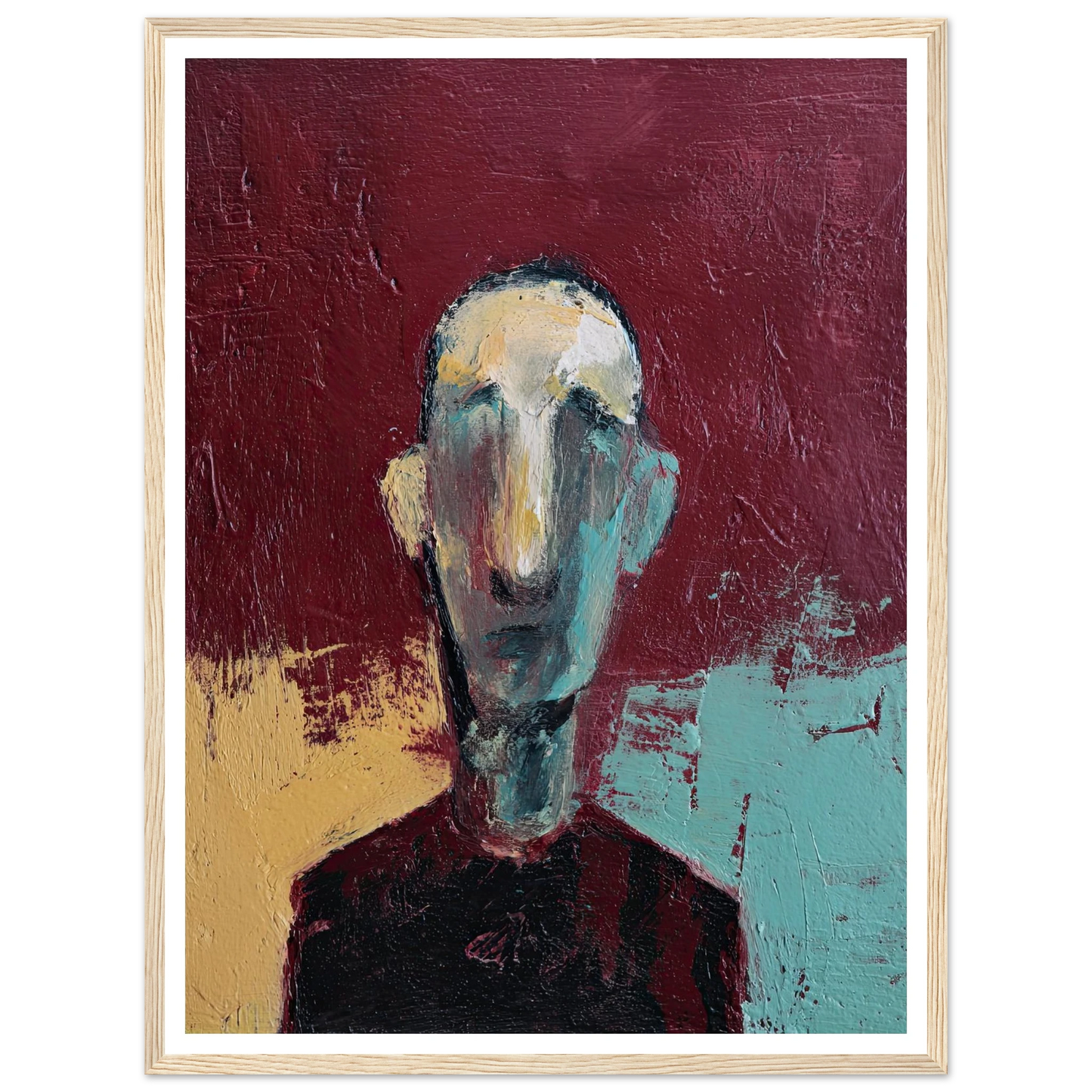 Melancholy in Crimson Hue - Framed Poster - 30x40 cm / 12x16″ - Black frame