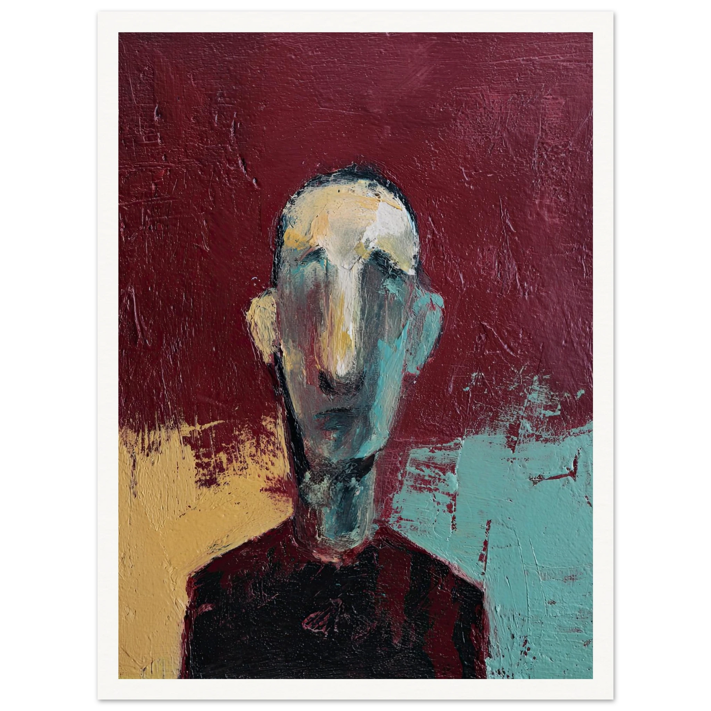 Melancholy in Crimson Hue - Framed Poster - 30x40 cm / 12x16″ - Black frame