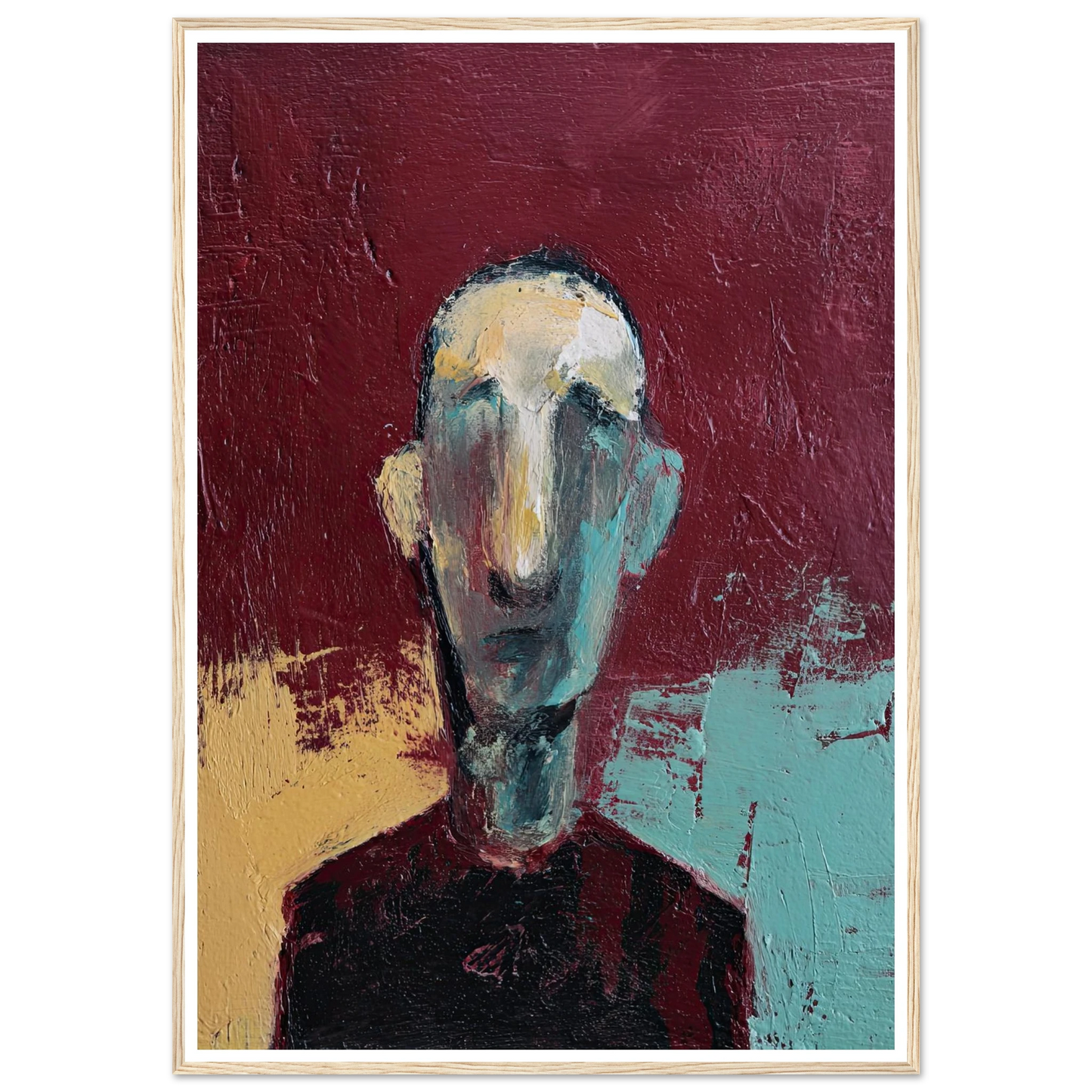 Melancholy in Crimson Hue - Framed Poster - 30x40 cm / 12x16″ - Black frame