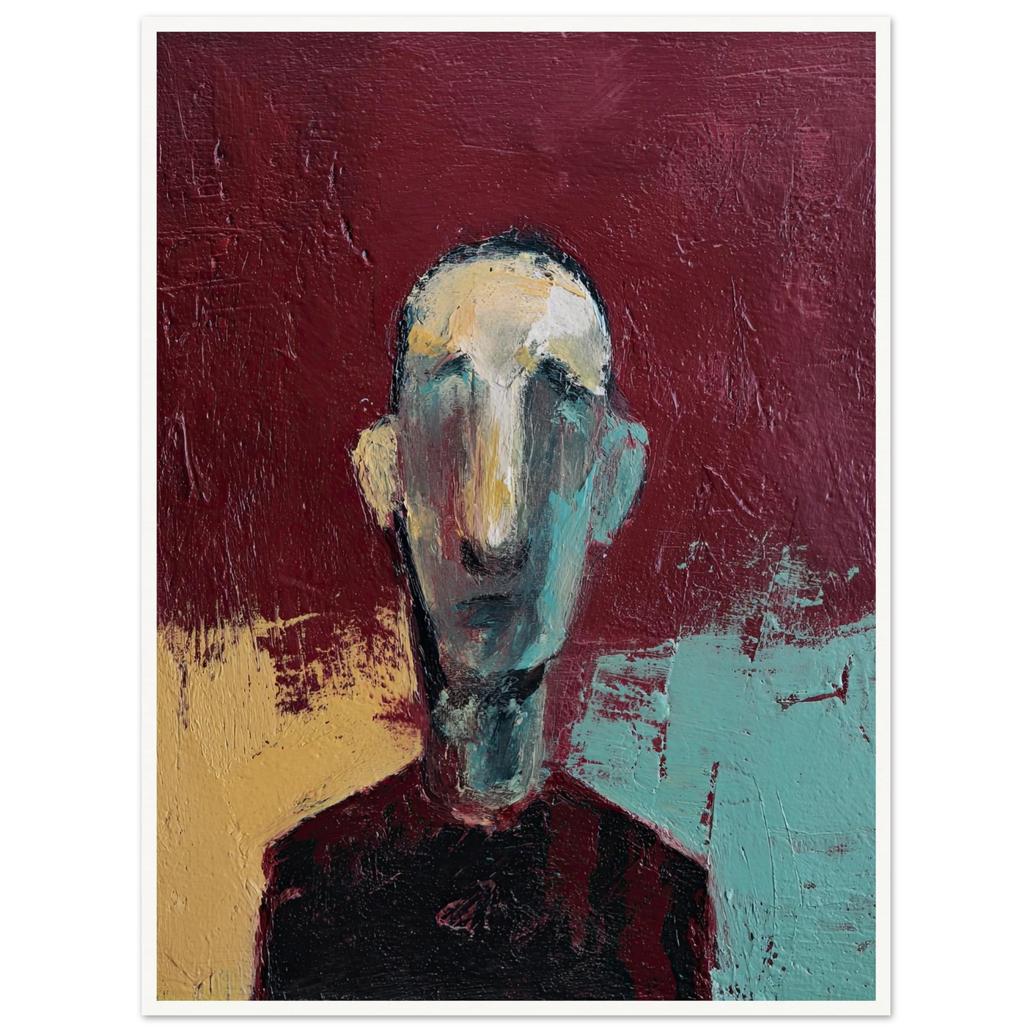 Melancholy in Crimson Hue - Framed Poster - 30x40 cm / 12x16″ - Black frame