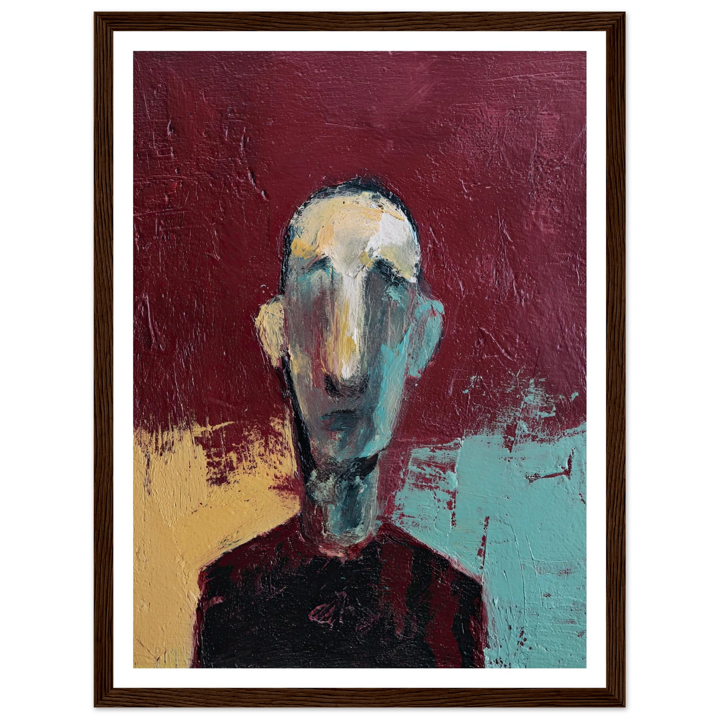 Melancholy in Crimson Hue - Framed Poster - 30x40 cm / 12x16″ - Black frame