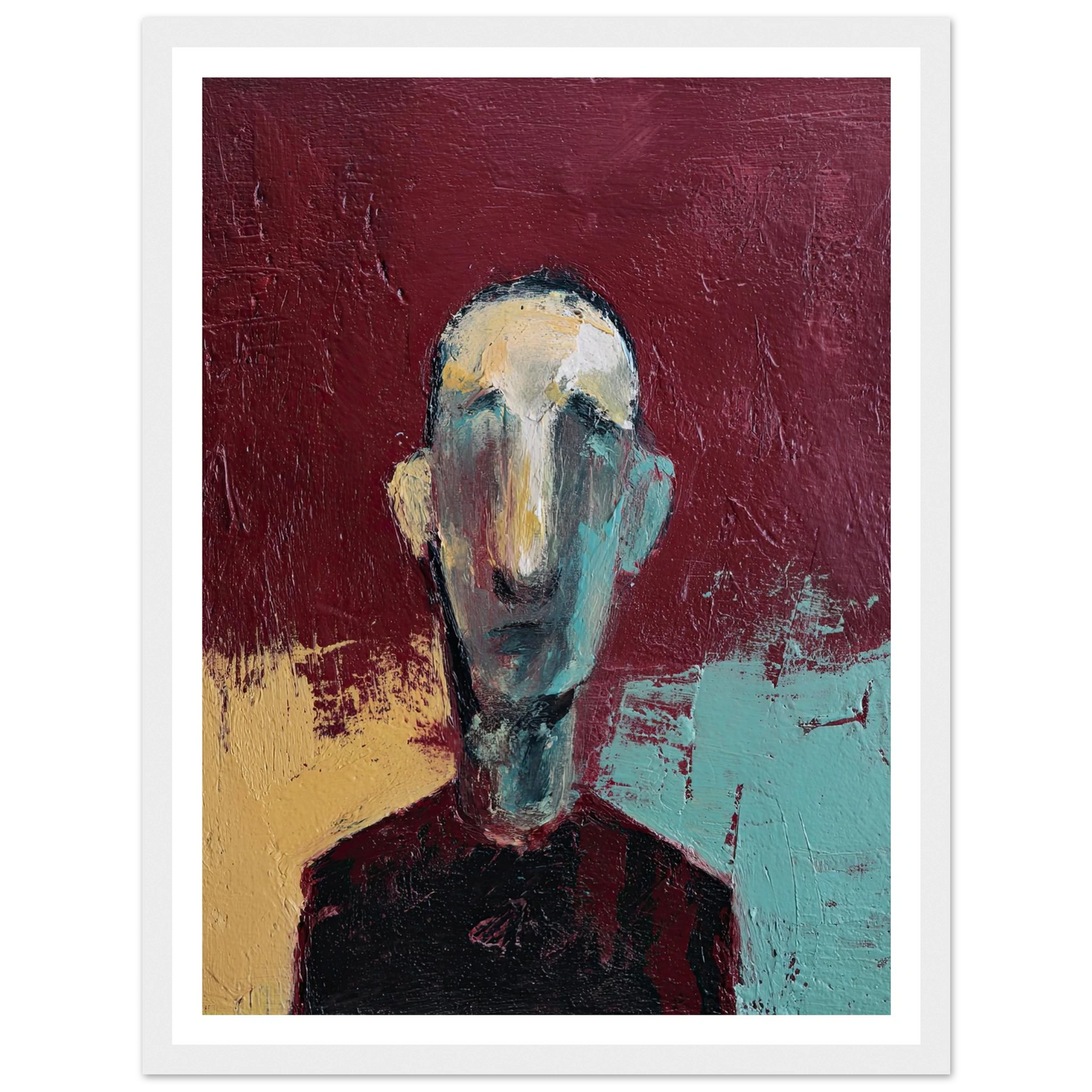 Melancholy in Crimson Hue - Framed Poster - 30x40 cm / 12x16″ - Black frame