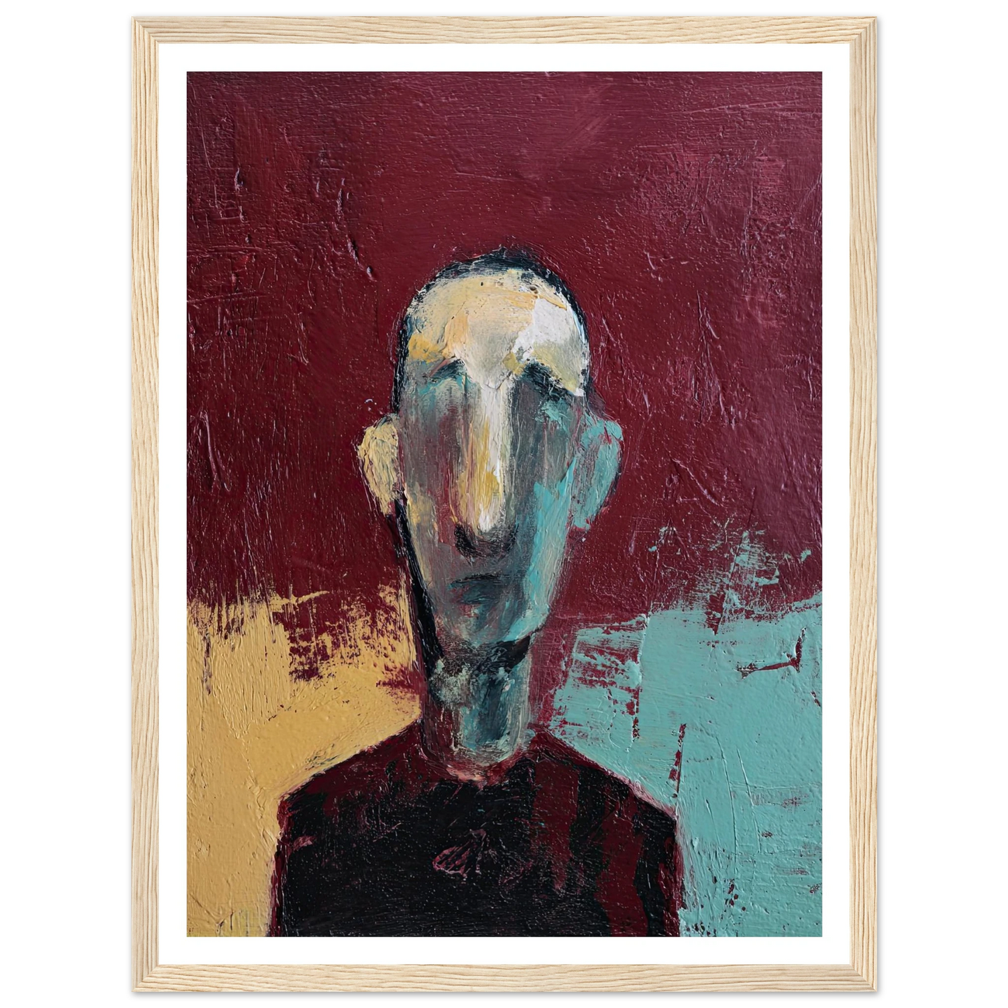 Melancholy in Crimson Hue - Framed Poster - 30x40 cm / 12x16″ - Black frame