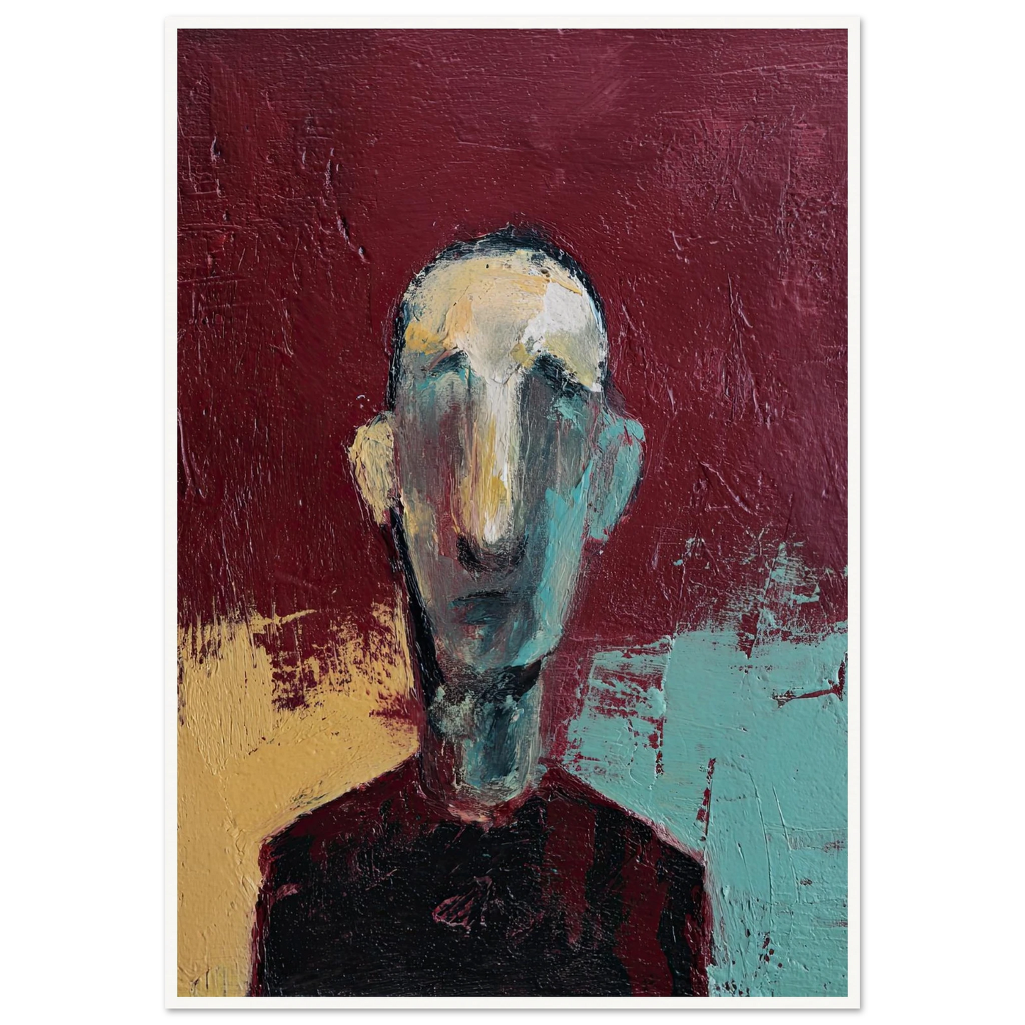 Melancholy in Crimson Hue - Framed Poster - 30x40 cm / 12x16″ - Black frame