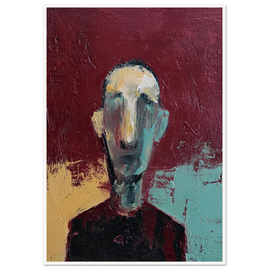 Melancholy in Crimson Hue - Framed Poster - 30x40 cm / 12x16″ - Black frame