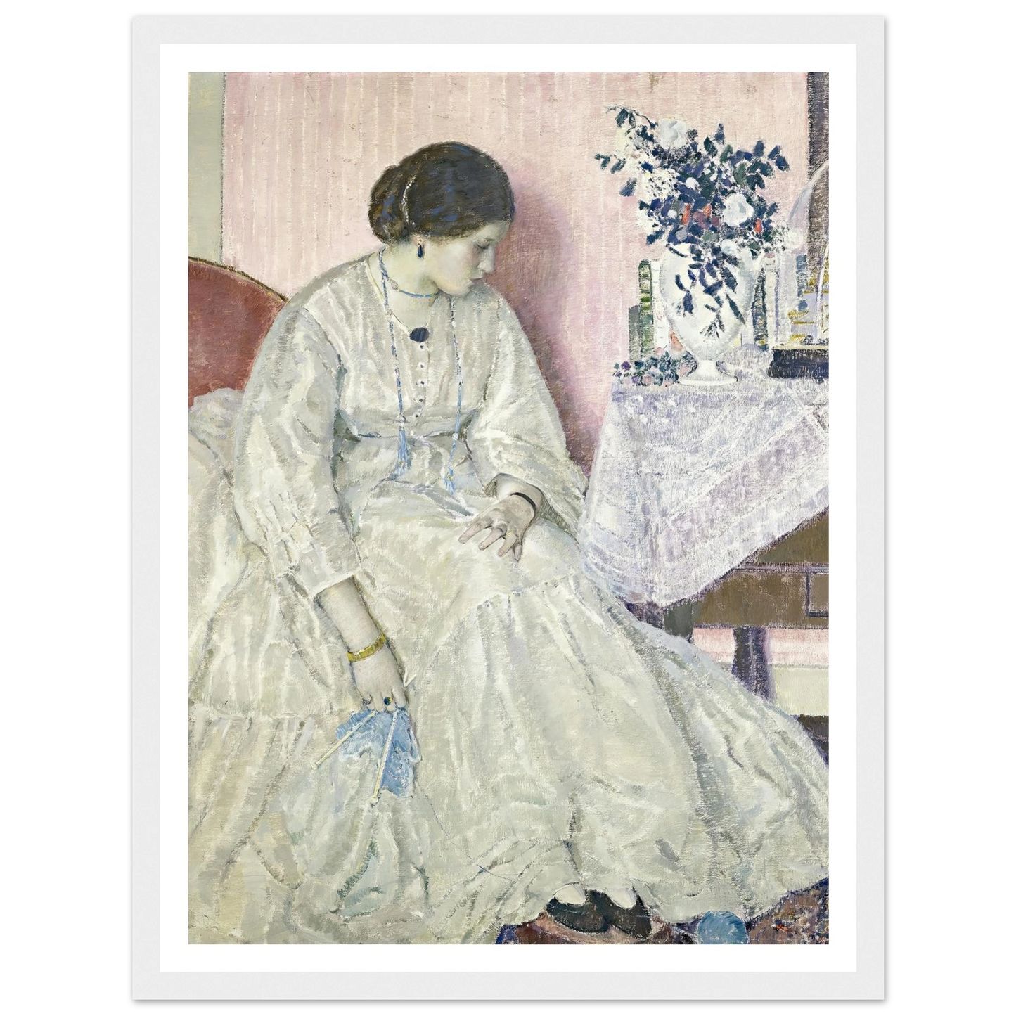 Memories (1915) Art Print | Frederick Carl Frieseke - Framed Poster - 30x40 cm / 12x16″ - Black frame