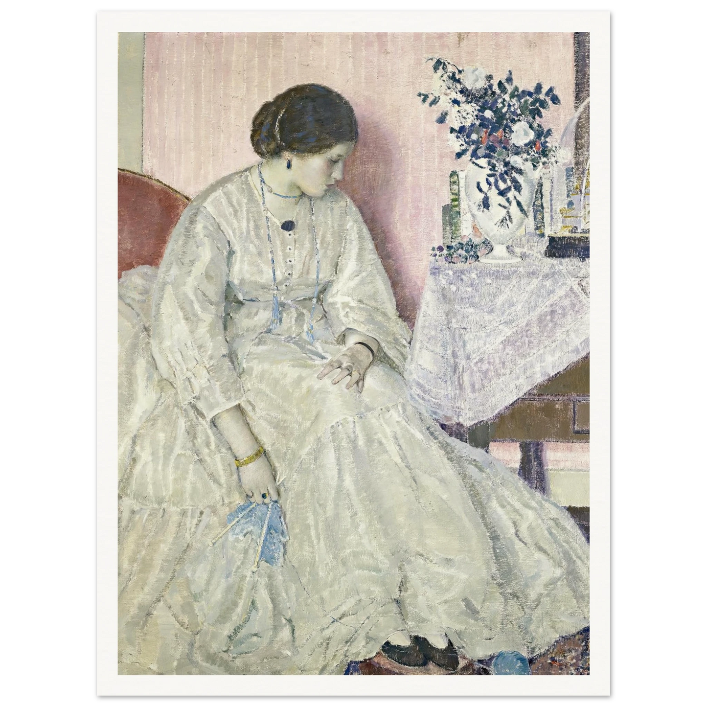 Memories (1915) Art Print | Frederick Carl Frieseke - Framed Poster - 30x40 cm / 12x16″ - Black frame