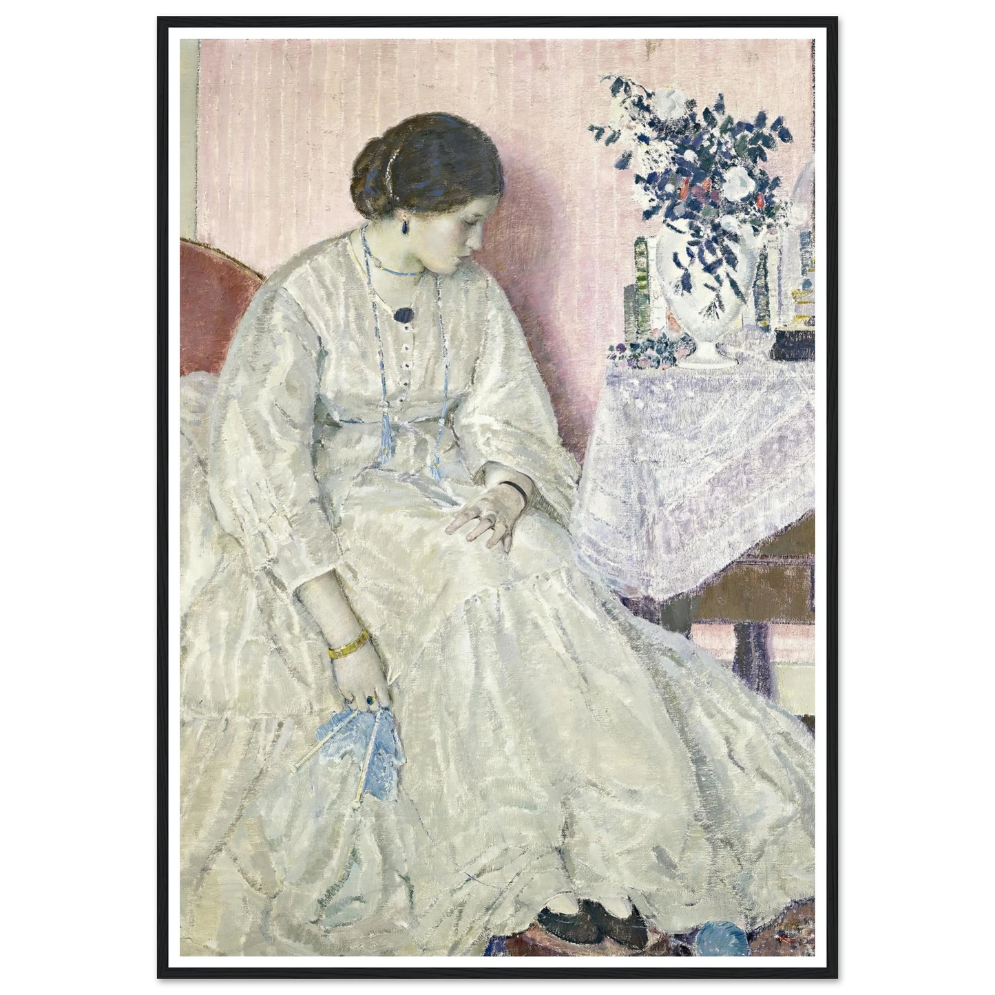 Memories (1915) Art Print | Frederick Carl Frieseke - Framed Poster - 30x40 cm / 12x16″ - Black frame