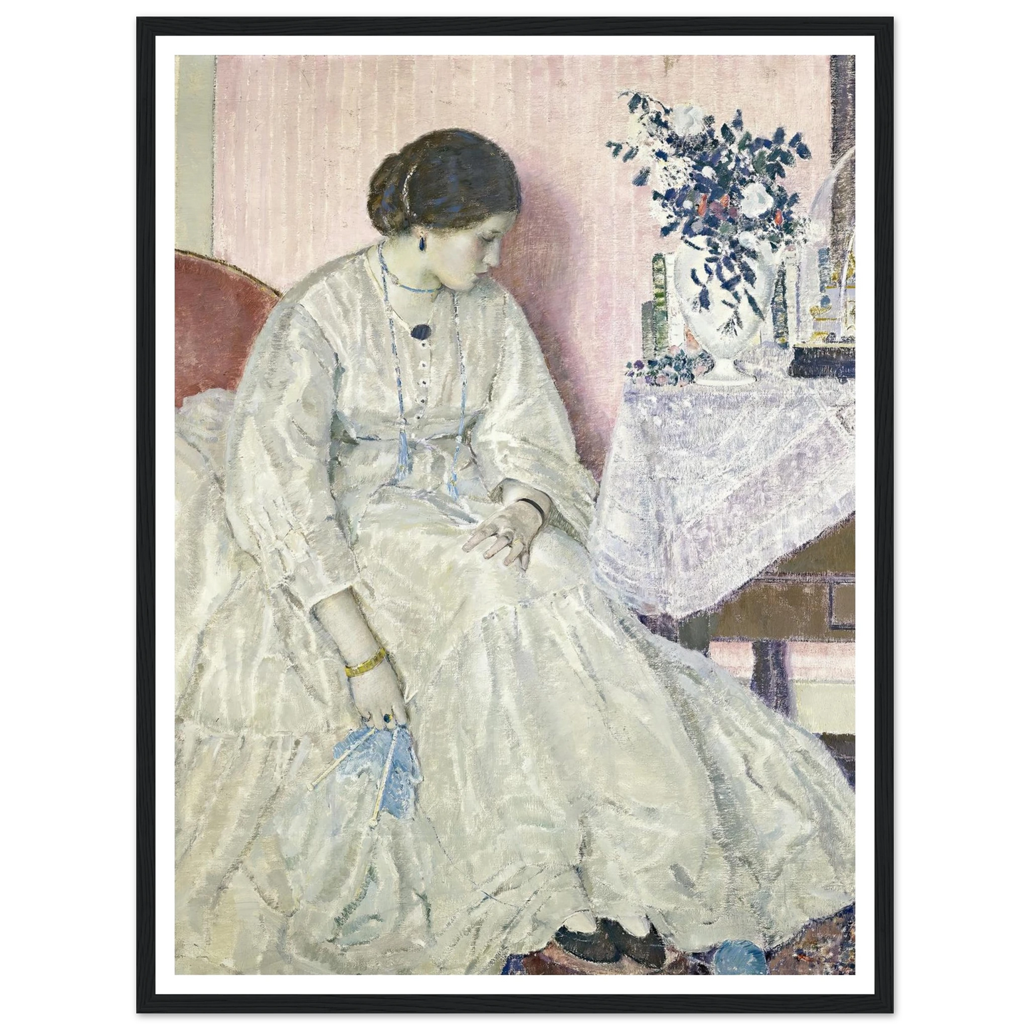 Memories (1915) Art Print | Frederick Carl Frieseke - Framed Poster - 30x40 cm / 12x16″ - Black frame