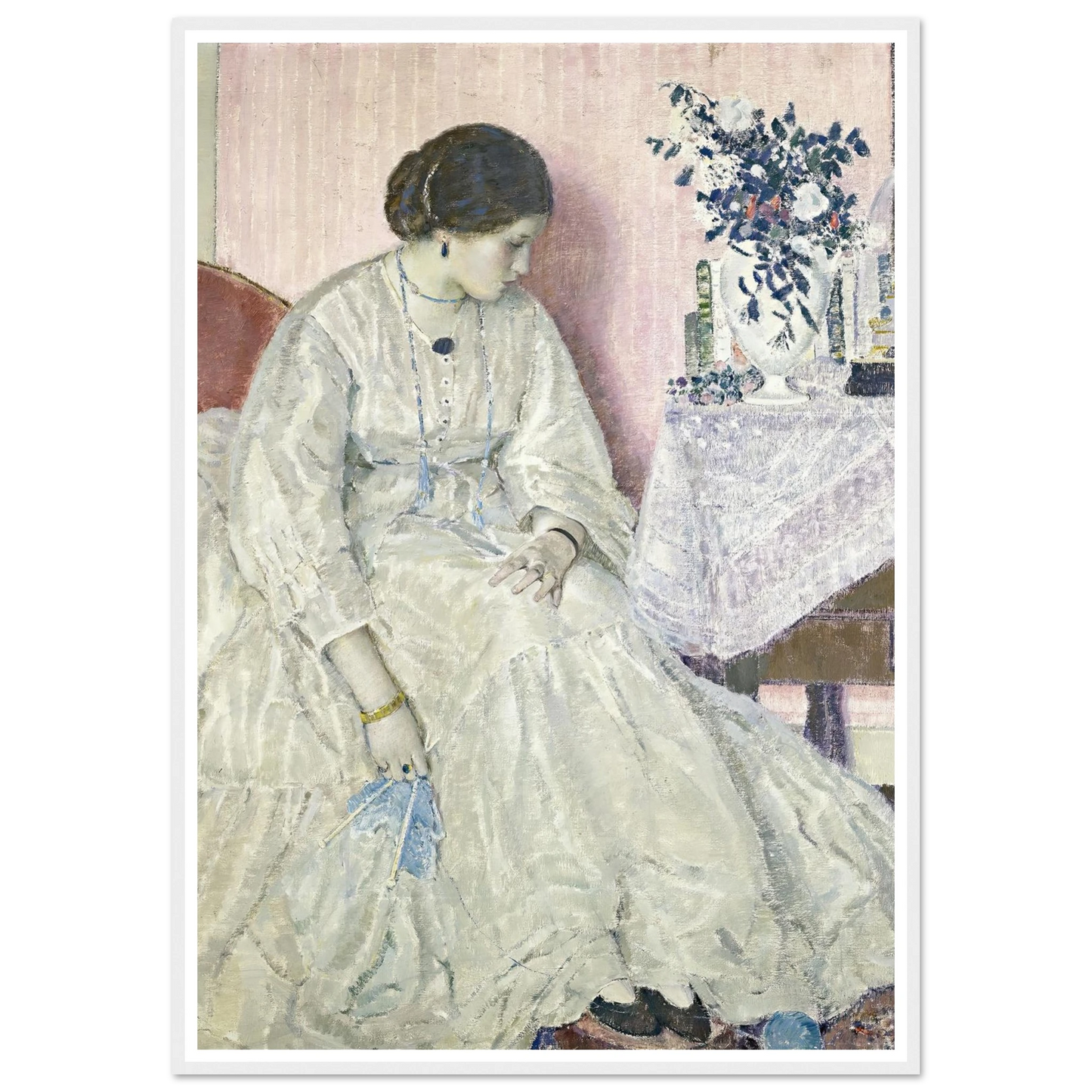 Memories (1915) Art Print | Frederick Carl Frieseke - Framed Poster - 30x40 cm / 12x16″ - Black frame