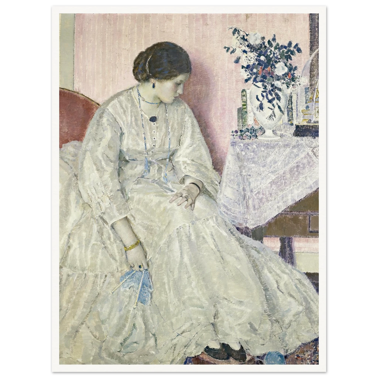 Memories (1915) Art Print | Frederick Carl Frieseke - Framed Poster - 30x40 cm / 12x16″ - Black frame