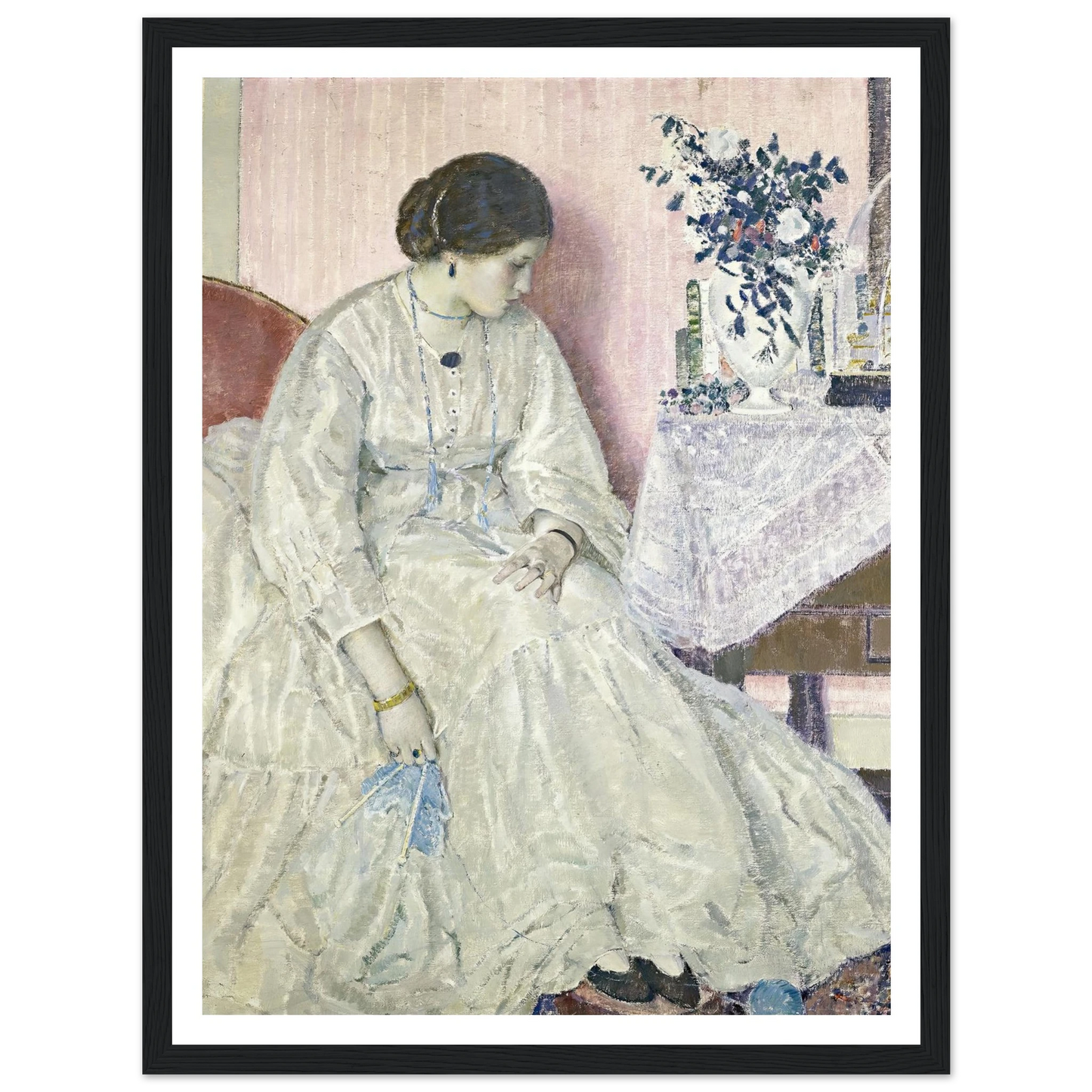 Memories (1915) Art Print | Frederick Carl Frieseke - Framed Poster - 30x40 cm / 12x16″ - Black frame