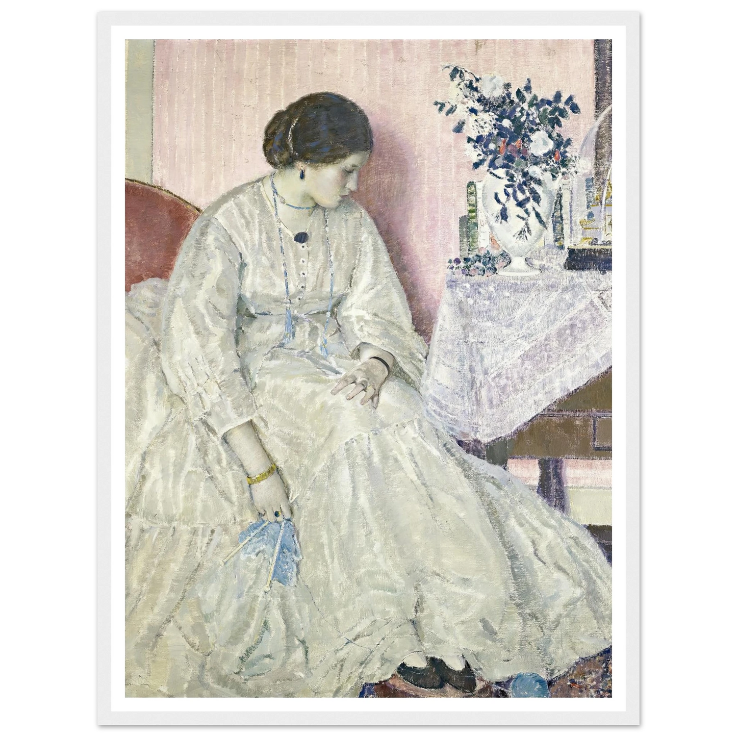 Memories (1915) Art Print | Frederick Carl Frieseke - Framed Poster - 30x40 cm / 12x16″ - Black frame