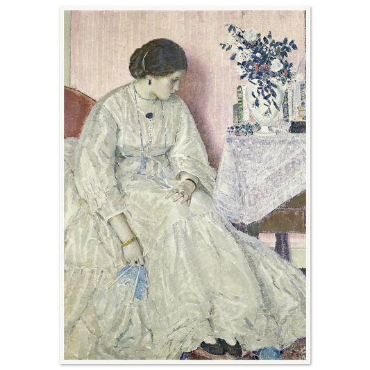 Memories (1915) Art Print | Frederick Carl Frieseke - Framed Poster - 30x40 cm / 12x16″ - Black frame