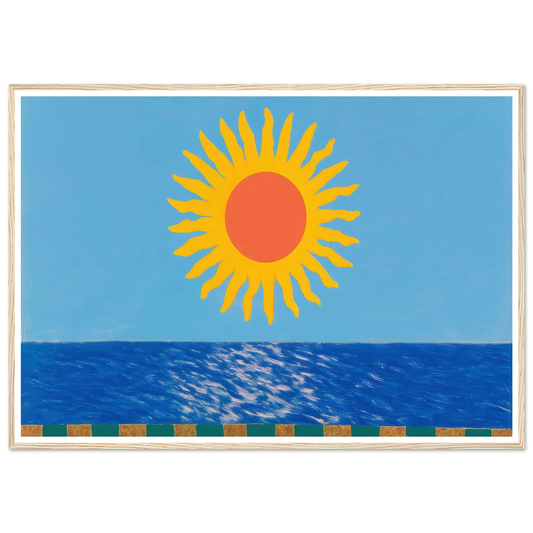 Midday Banner - Framed Poster - 30x40 cm / 12x16″ - Black frame