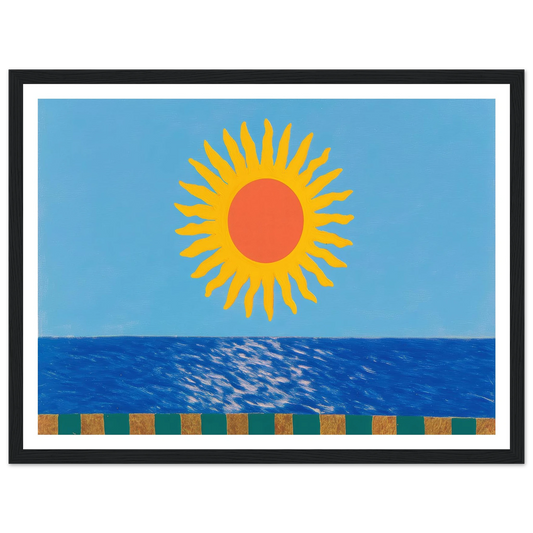 Midday Banner - Framed Poster - 30x40 cm / 12x16″ - Black frame