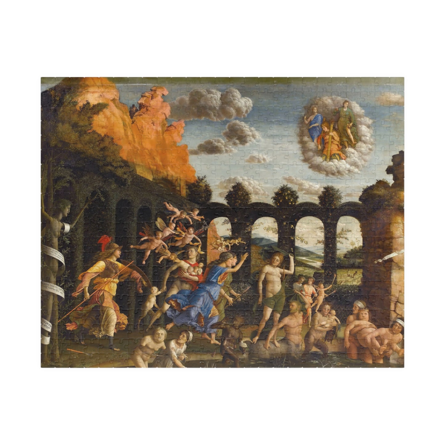 Minerva hunting the Vices in the gardens of Virture Puzzle | Andrea Mantegna - - 252 pcs (Horizontal) - 