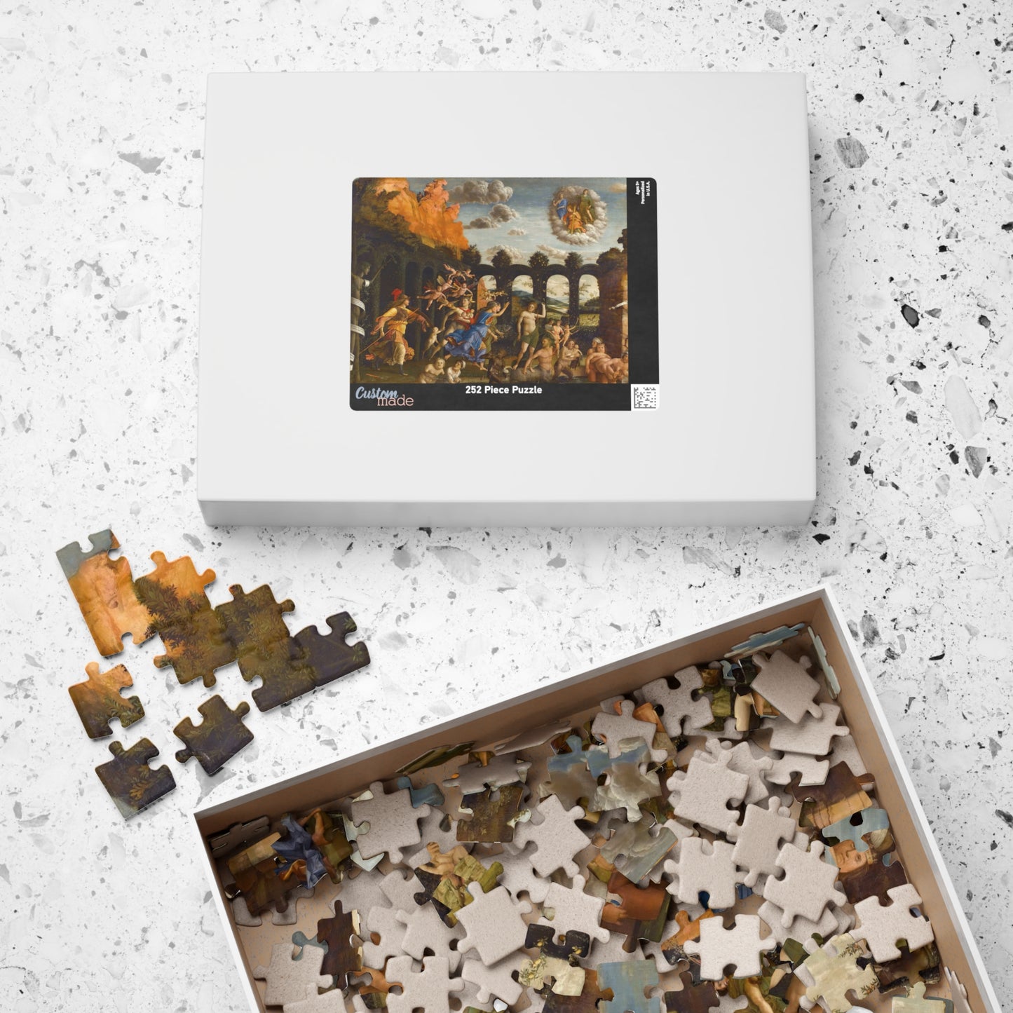 Minerva hunting the Vices in the gardens of Virture Puzzle | Andrea Mantegna - - 252 pcs (Horizontal) - 