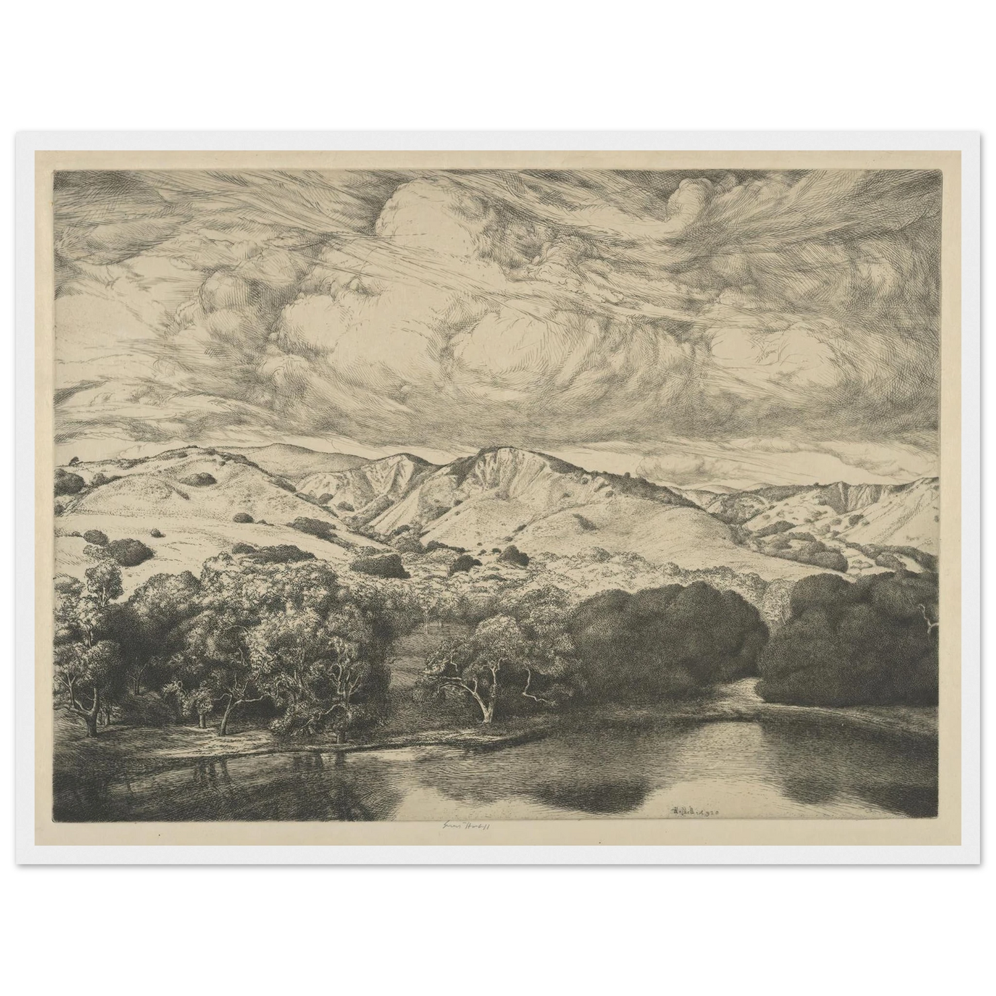 Mirror of the Goddess (1920) Art Print | Ernest Haskell - Framed Poster - 30x40 cm / 12x16″ - Black frame