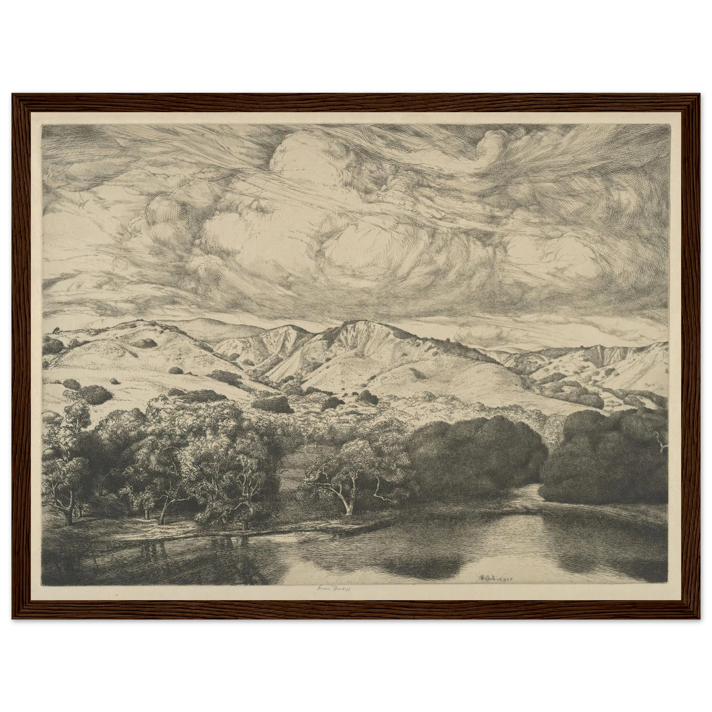 Mirror of the Goddess (1920) Art Print | Ernest Haskell - Framed Poster - 30x40 cm / 12x16″ - Black frame