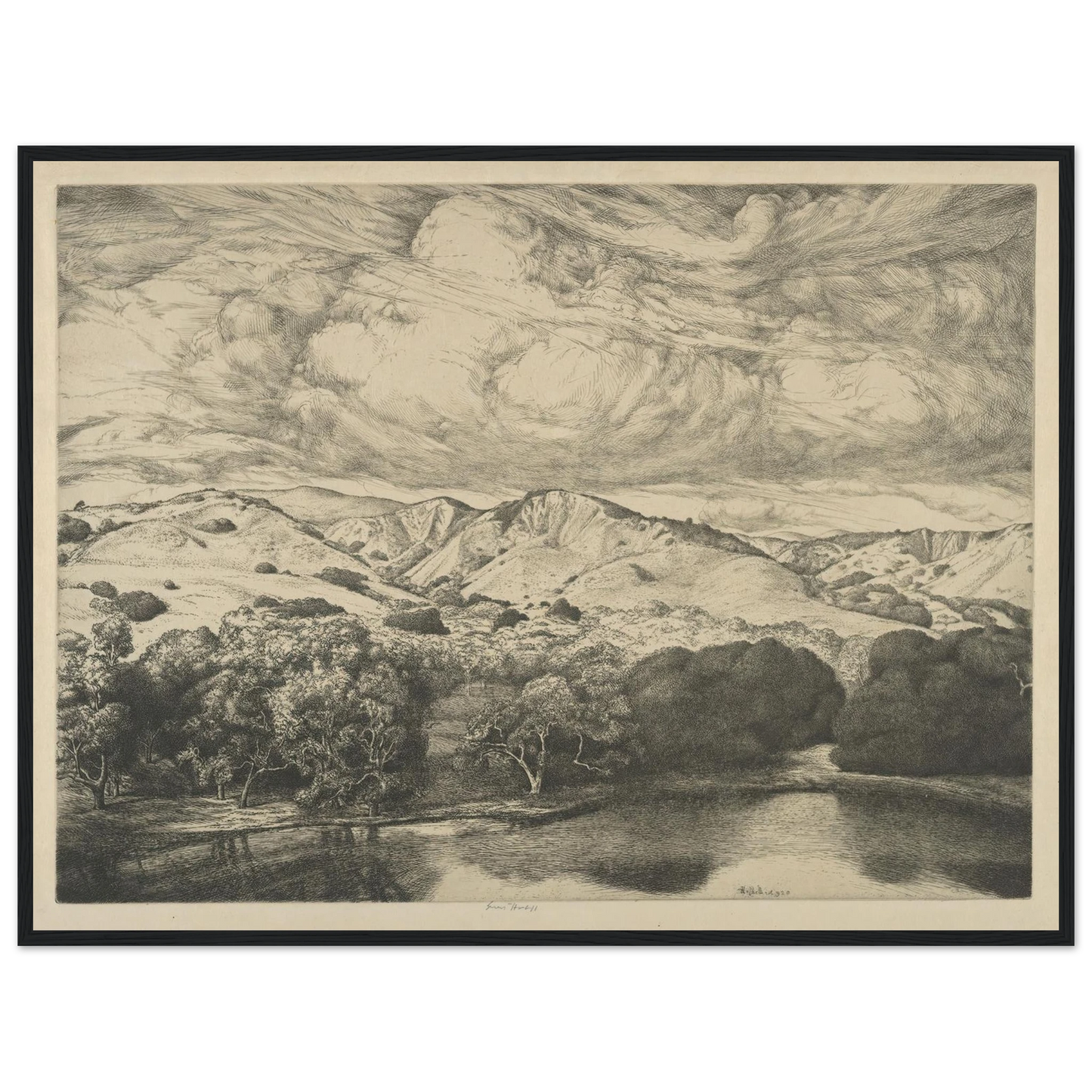 Mirror of the Goddess (1920) Art Print | Ernest Haskell - Framed Poster - 30x40 cm / 12x16″ - Black frame