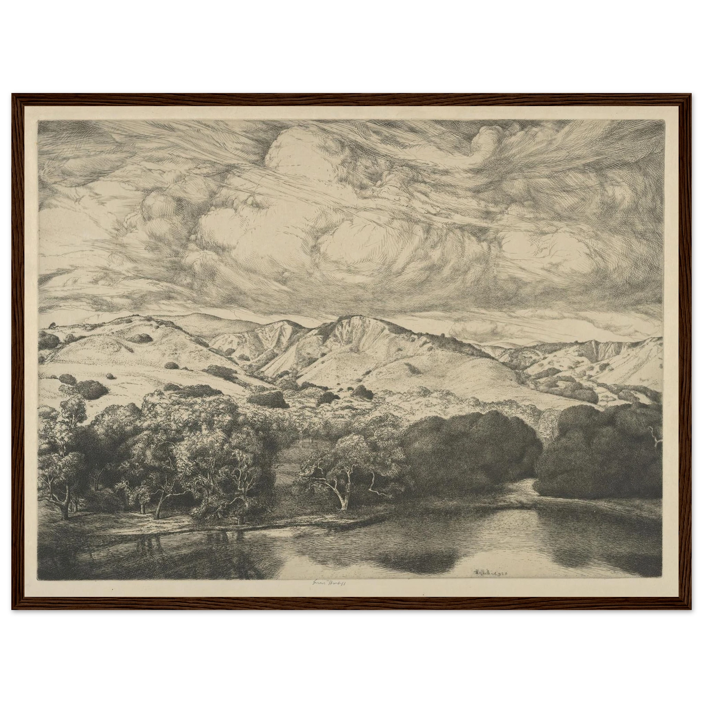 Mirror of the Goddess (1920) Art Print | Ernest Haskell - Framed Poster - 30x40 cm / 12x16″ - Black frame