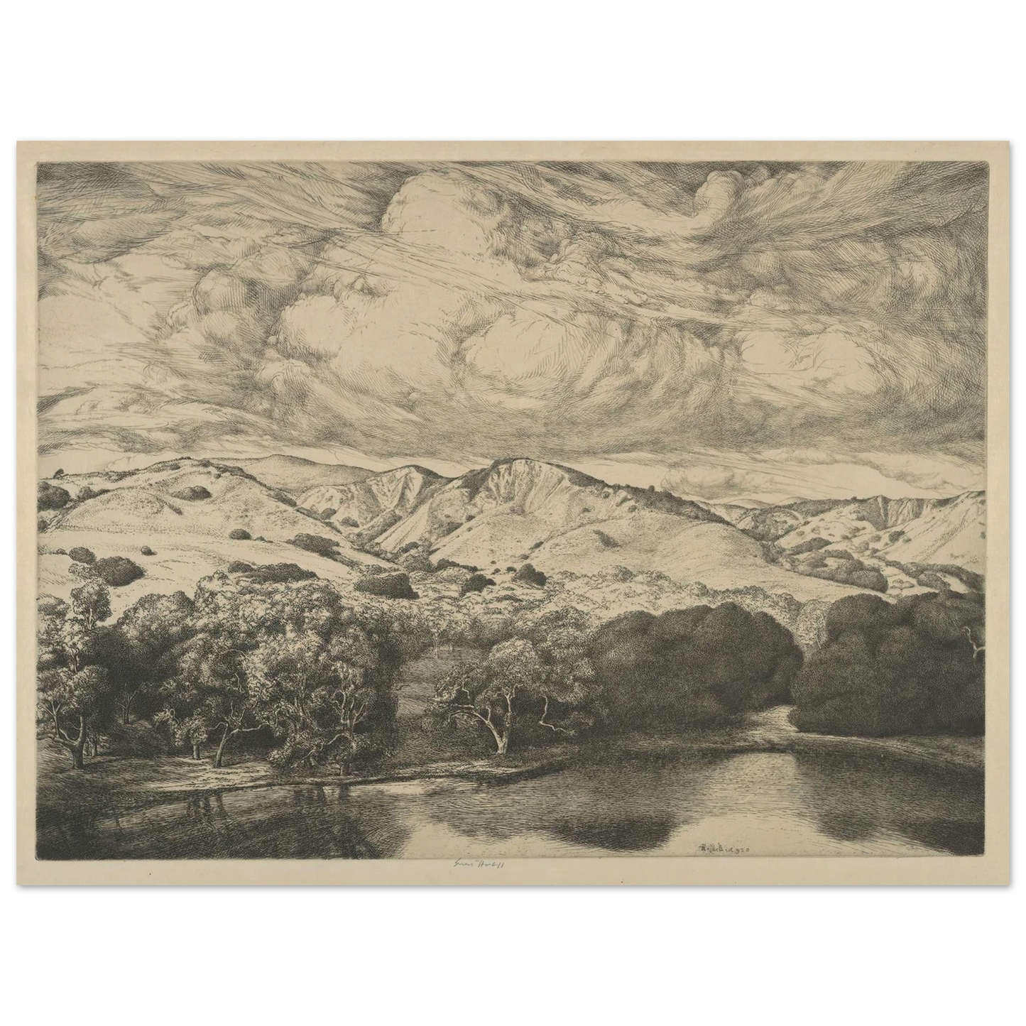 Mirror of the Goddess (1920) Art Print | Ernest Haskell - Framed Poster - 30x40 cm / 12x16″ - Black frame