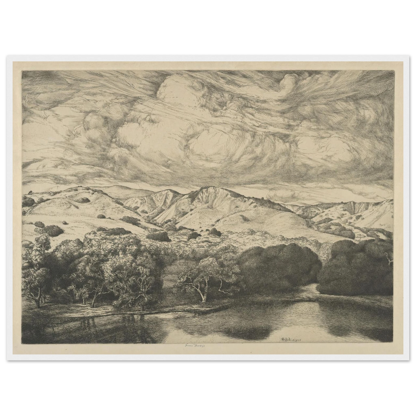 Mirror of the Goddess (1920) Art Print | Ernest Haskell - Framed Poster - 30x40 cm / 12x16″ - Black frame